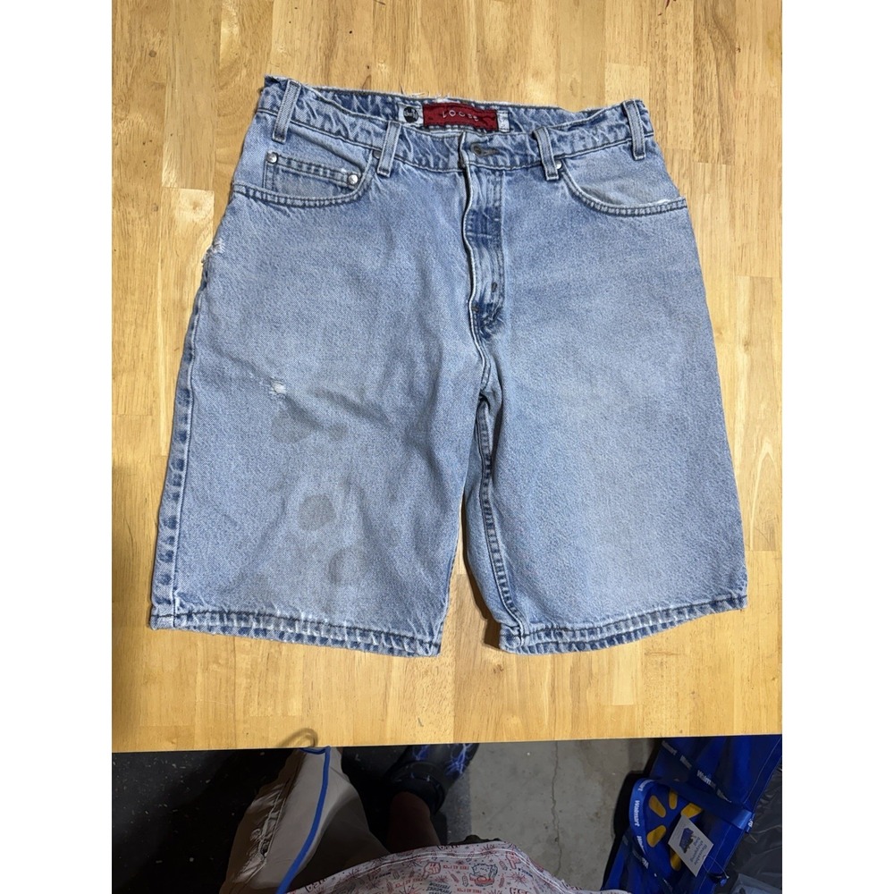 Vintage 1997 Levi's SilverTab Loose Denim Shorts USA Mens 30 Light Wash Y2K
